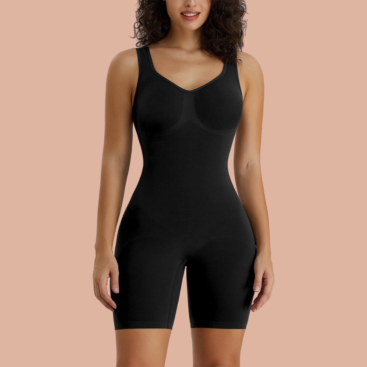 shapewear bodysuit, mid thigh bodysuit, seamless body shaper, compression shapewear, butt lifting shapewear, thigh slimmer, tummy control bodysuit, women's shapewear, body sculpting suit, best shapewear, plus size shapewear, best shapewear for women, seamless shapewear, women's body slimming suit