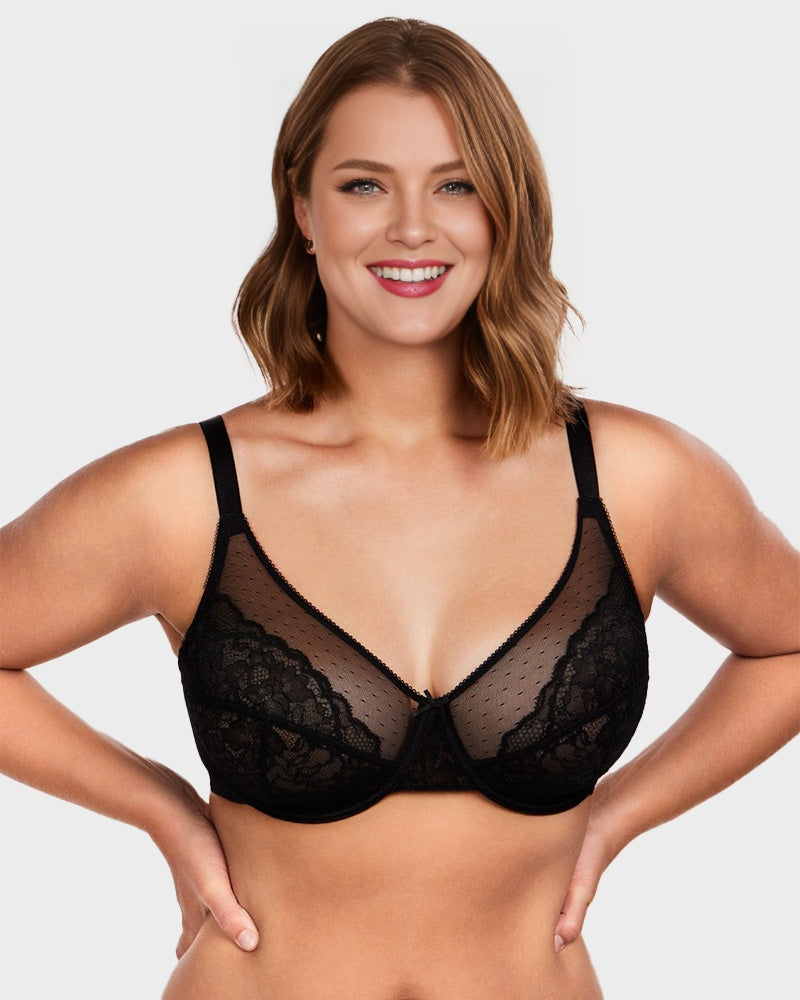 sheer lace bra, plus size bra, full coverage bra, lace underwire bra, supportive bra, sheer bra, black lace bra, mesh cup bra, comfortable bra, stylish lace bra, push up bra, wireless bras, strapless bra, backless bra, bralette, bras for large bust, sports bras for women, racerback bra, minimizer bras, breathable bra, front closure bras, unlined bra, padded bralette, plus size sports bra