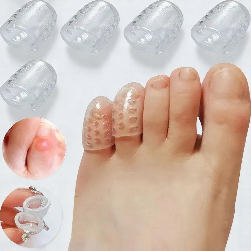 toe protectors, silicone toe caps, blister prevention, corn pain relief, pain, toe protectors for foot care, silicone gel toe covers, anti-blister toe sleeves, protective toe caps, gel padding toe covers, toe guards silicone, foot pain relief covers, toe cushioning protectors, silicone foot corn covers, blister comfort protection, corn protection silicone gel, pain-reducing silicone toe covers
