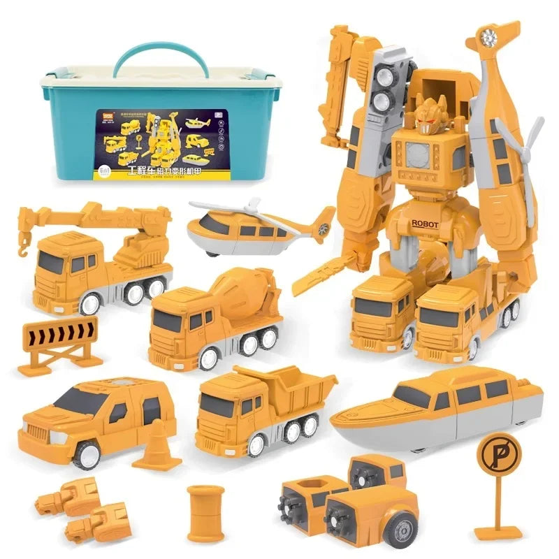 transformer toy, educational construction toy, transforming robot toy, robot truck toy, excavator, magnetic, play, perfect gift for kids, educational building set, creative play toy, transformable magnetic robot excavator, interactive transforming robot truck toy, magnetic construction robot toy, educational vehicle robot toy, kids robot excavator gift, magnetic transforming vehicle toy, kids play