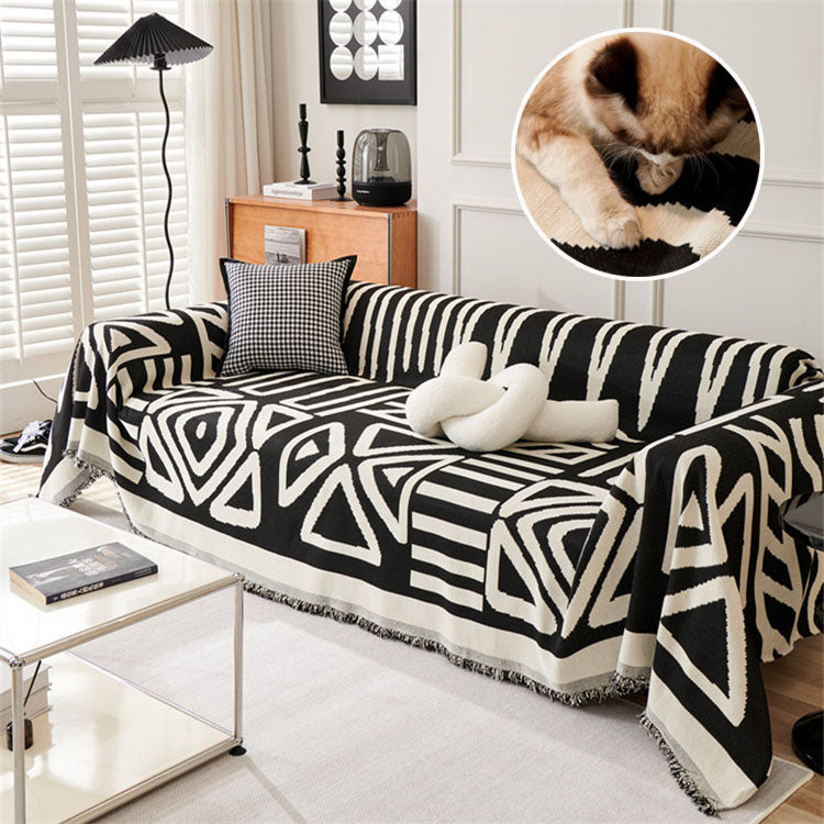 Washable sofa cover and slipcover with pet-friendly couch covers