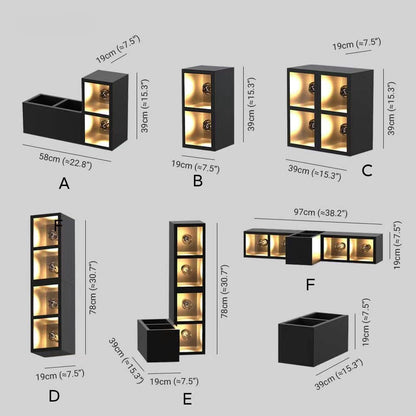 LumaSquare® Outdoor Wall Light – Cubic Metal & Glass Design