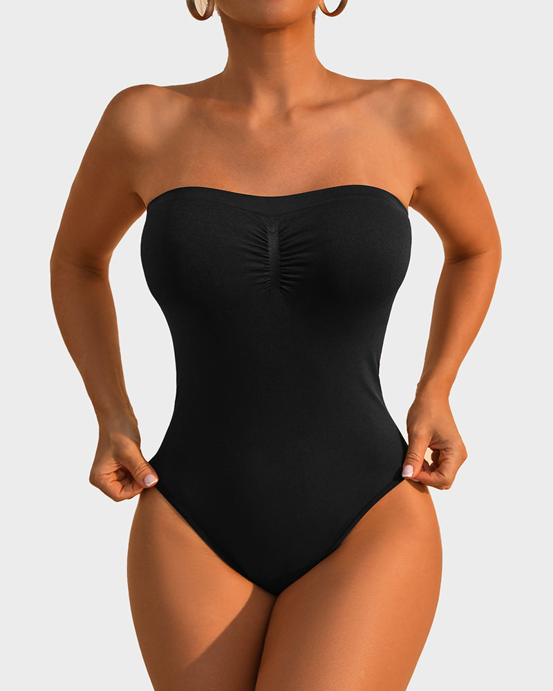 strapless bodysuit, tummy control shapewear, seamless sculpting bodysuit, strapless shapewear, body shaping bodysuit, seamless tummy control, body contouring suit, shapewear bodysuit, strapless body shaper, best shapewear, best shapewear for women, best shapewear for tummy, plus size shapewear, low back shapewear, backless shapewear