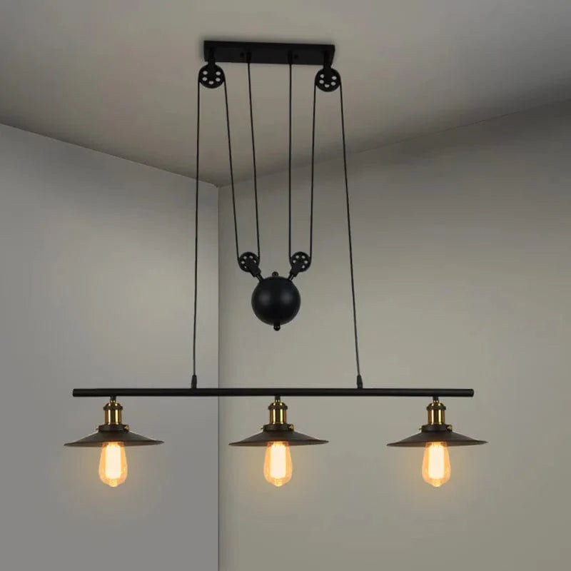 Vintage Industrial Chandelier – Retro Iron Design