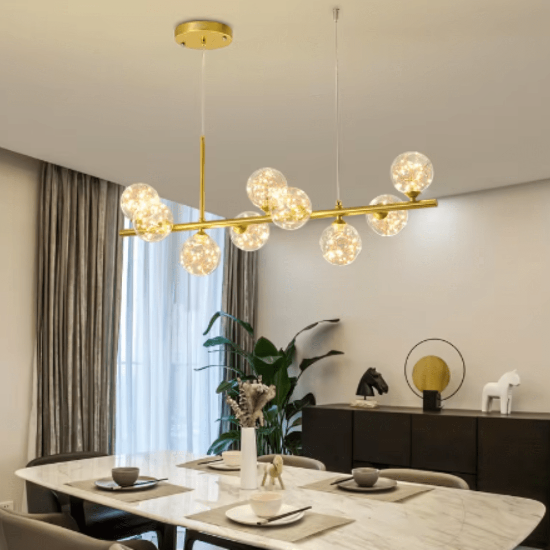 Modern Gold Chandelier – Elegant Lighting for Dining Room