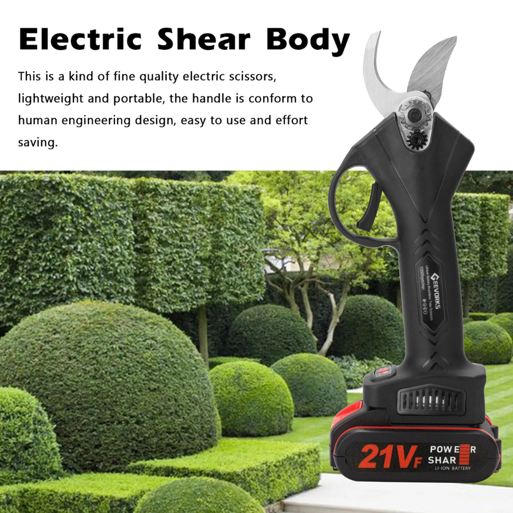 Cordless Electric Pruner 21V – Precise 25mm Cutting