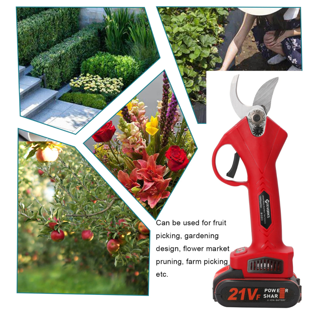 Cordless Electric Pruner 21V – Precise 25mm Cutting