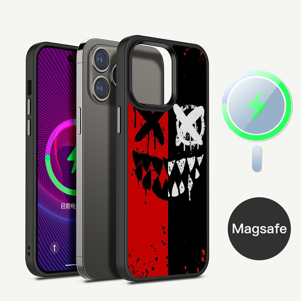 Rugged Devil Bad Boy Design iPhone Case | MagSafe Case with 360-Degree Protection & Camera Lens Cover for Apple iPhone 16/15/14/13/12 Pro Max, Pro, Plus, e & Mini Cover | Shockproof Phone Case with Armor Shell & Bumper Cover