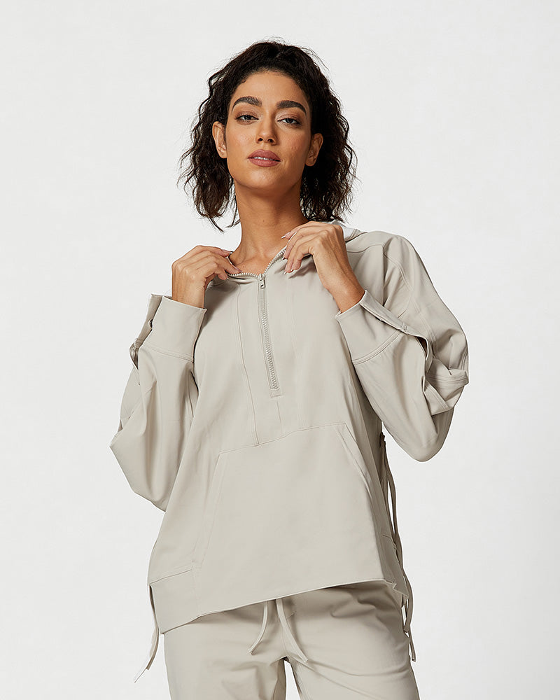 women's pullover, casual hoodie, loose fit sweatshirt, women's comfy hoodie, relaxed fit hoodie, women's fall fashion, beige hoodie, women's tops, casual sweatshirt, comfy fall clothing, beige pullover hoodie, relaxed casual pullover, women's loose clothing, women's relaxed sweatshirt, beige casual hoodie, comfortable loose hoodie, women's clothing, fall casual tops, women's pullover sweater