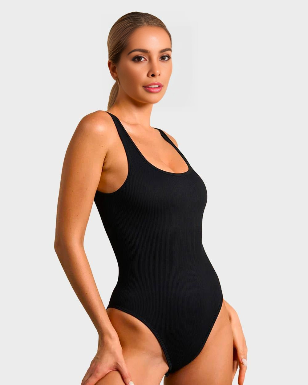 backless bodysuit, thong bodysuit, wide strap bodysuit, seamless bodysuit, sculpting bodysuit, square neckline bodysuit, breathable bodysuit, summer bodysuit, black bodysuit, shapewear bodysuit, shapewear, body shaper, best shapewear bodysuit, tummy control bodysuit, low back bodysuit