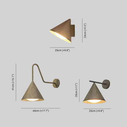 Vintage LED Wall Light – Gold & Black, Waterproof IP65