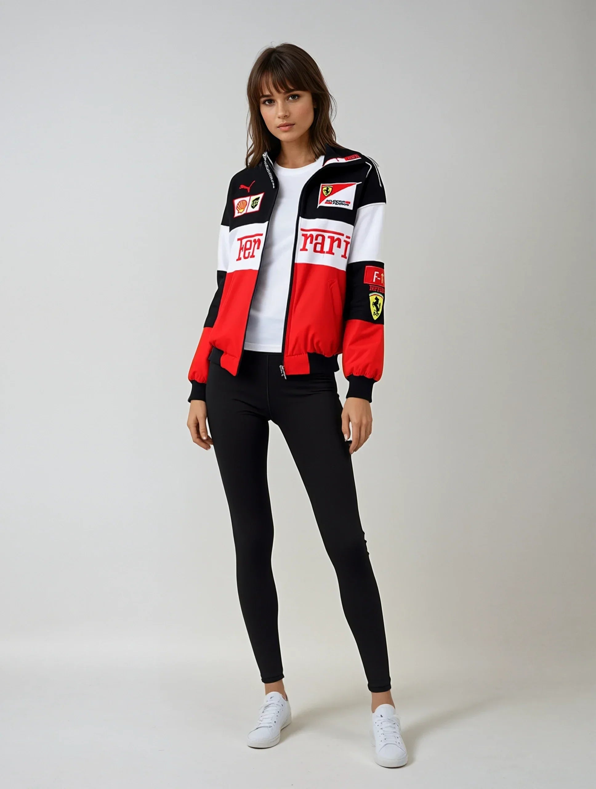 Vintage Unisex Ferrari Race Jacket with Authentic Logo & Durable Fit