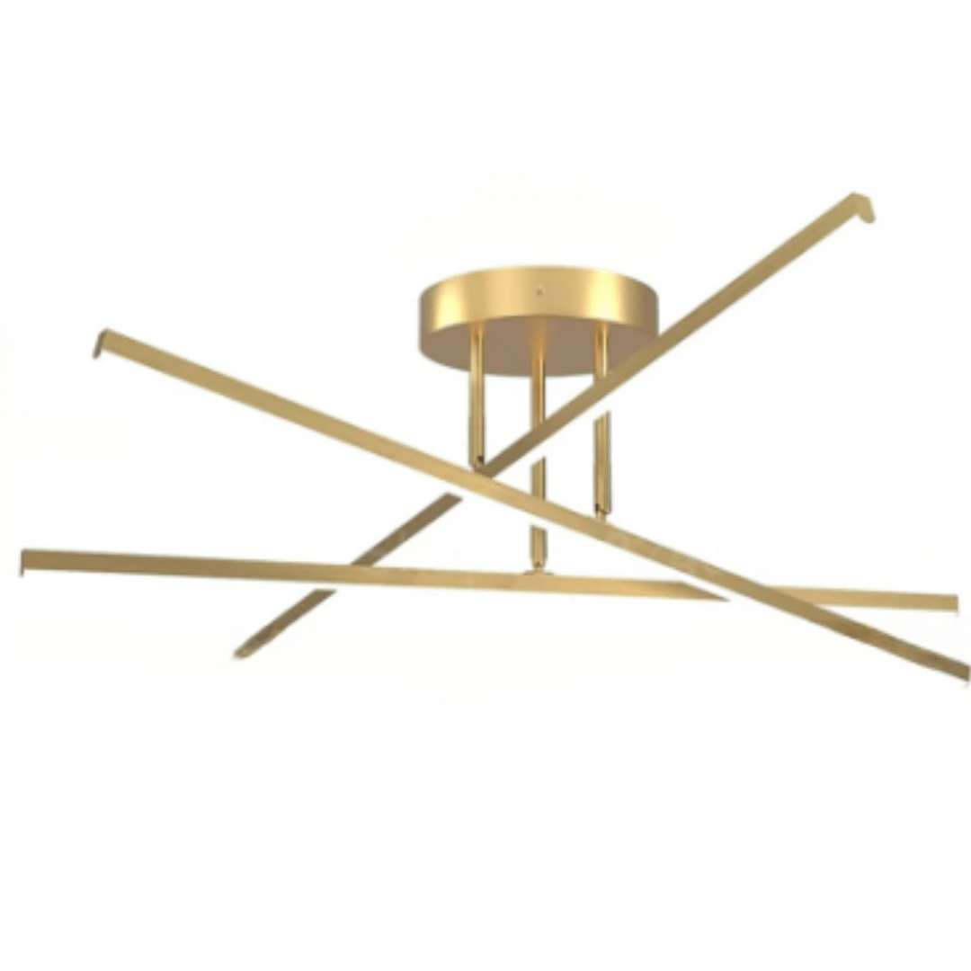 LumoGold - Refined Gold Ceiling Light for Living Room