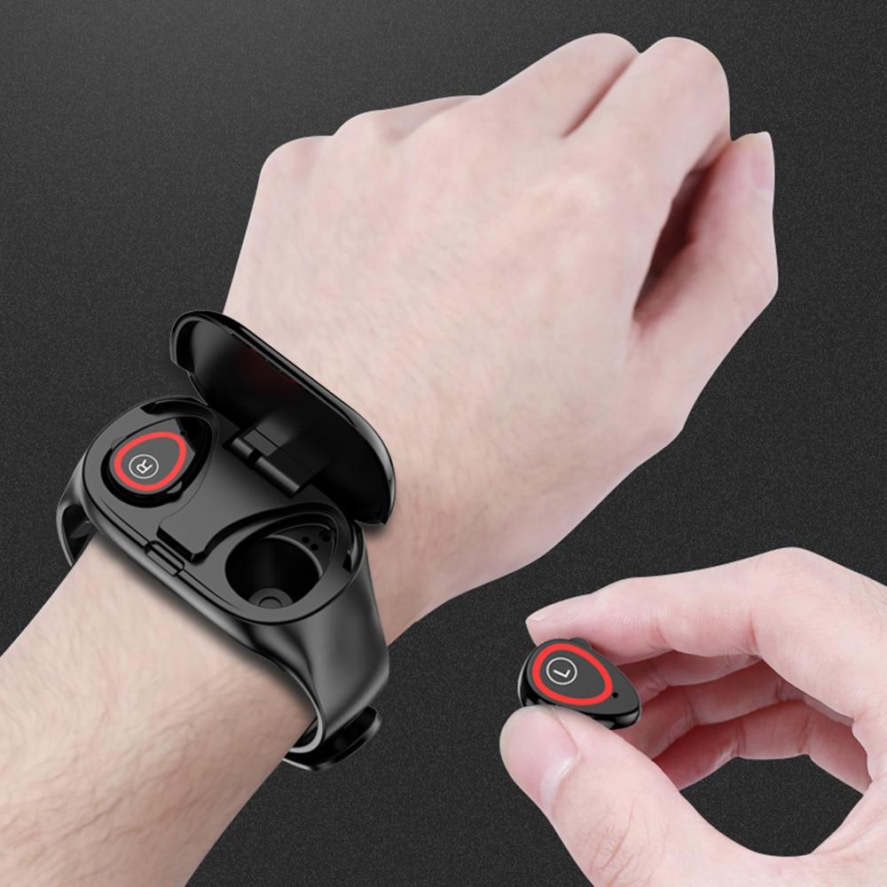 2-in-1 Fitness Tracker & Wireless Audio Smartwatch with Earbuds