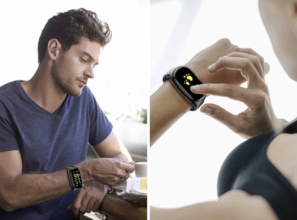 2-in-1 Fitness Tracker & Wireless Audio Smartwatch with Earbuds