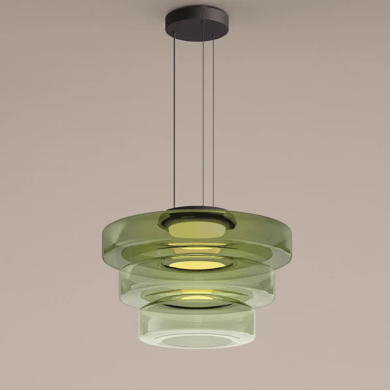 Minimalist Layered Glass Pendant Light – Modern Elegance