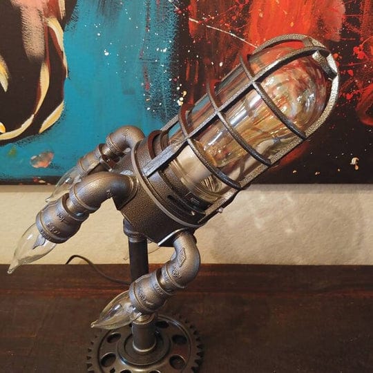 SteamRocket - Handcrafted Steampunk Rocket Lamp