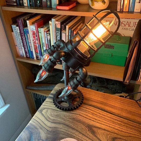 SteamRocket - Handcrafted Steampunk Rocket Lamp