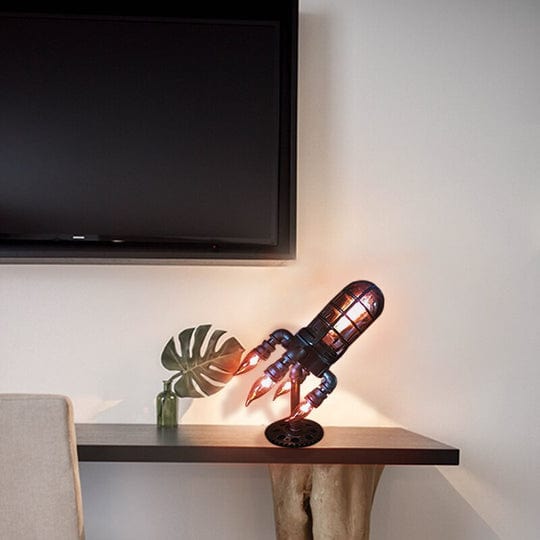 SteamRocket - Handcrafted Steampunk Rocket Lamp
