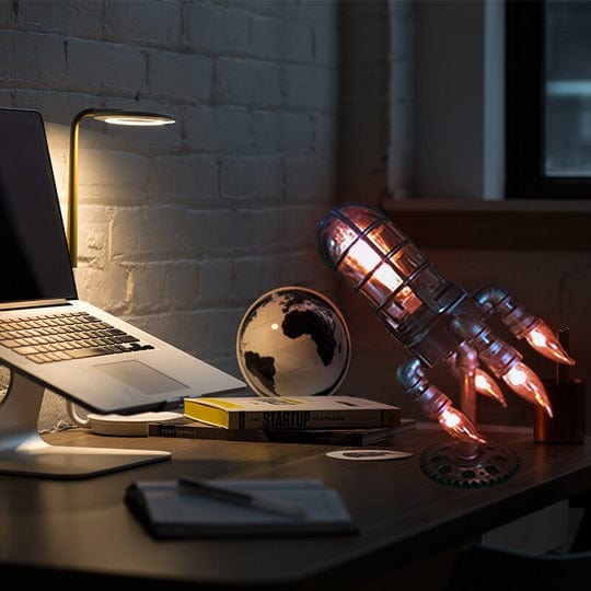 SteamRocket - Handcrafted Steampunk Rocket Lamp
