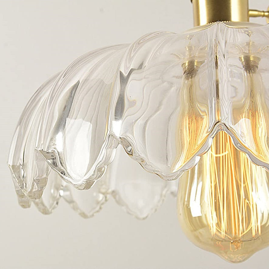 Vintage Glazed Flower Pendant Lamp