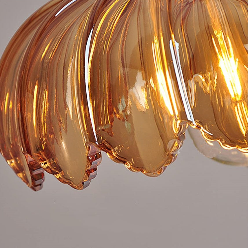 Vintage Glazed Flower Pendant Lamp