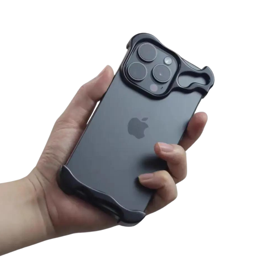Premium Ultra-Thin Magnetic Frameless Matte Metal Aluminium Alloy Bumper, Shockproof Metal Cover iPhone Case with MagSafe and 360-Degree Protection Camera Lens Cover for Apple iPhone Pro Max, Pro, Plus, E & Mini Shockproof Phone Case