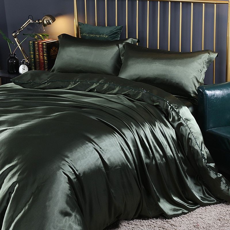 Satin Bed Set with Cotton Feel