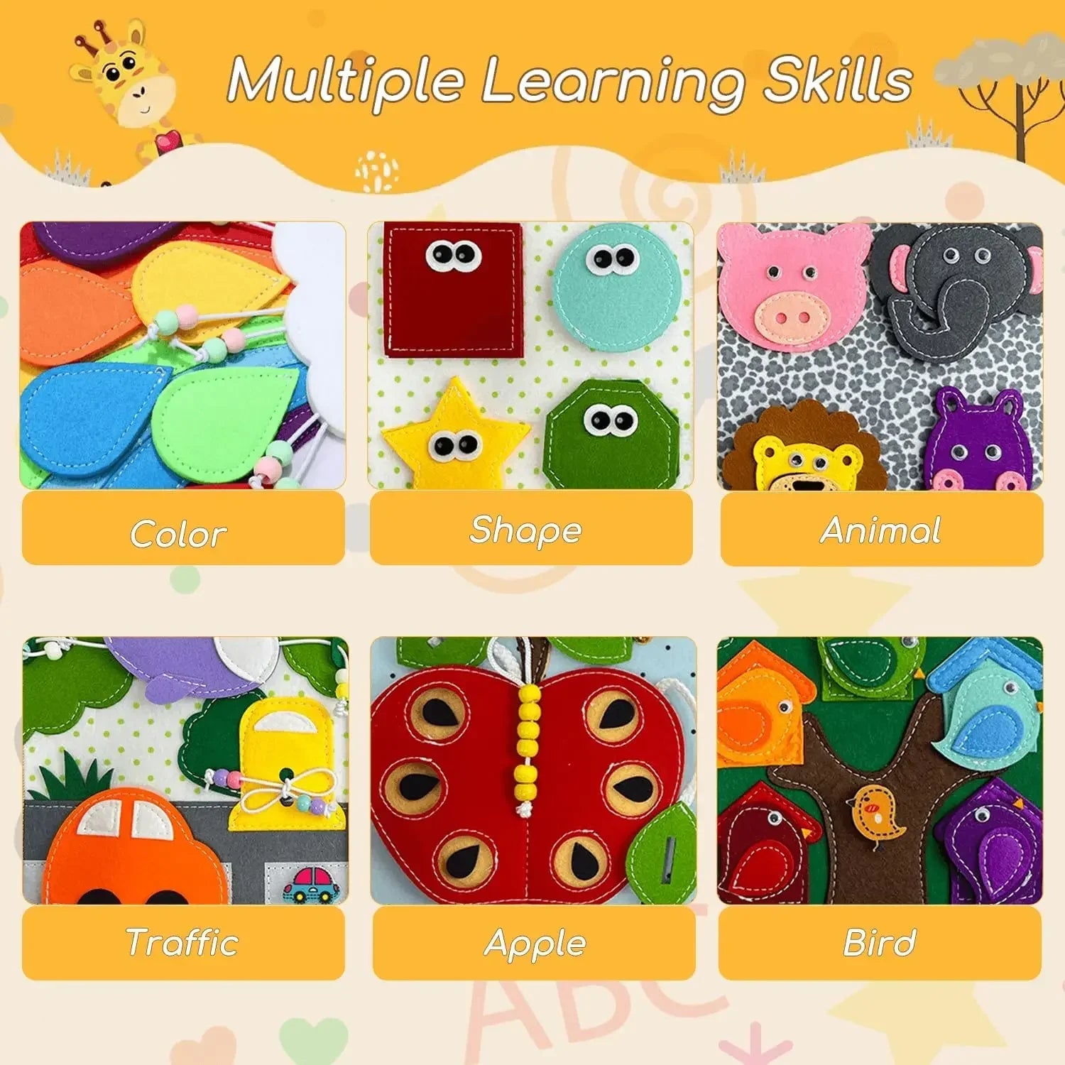 Feel & Discover - Felt Animal Book