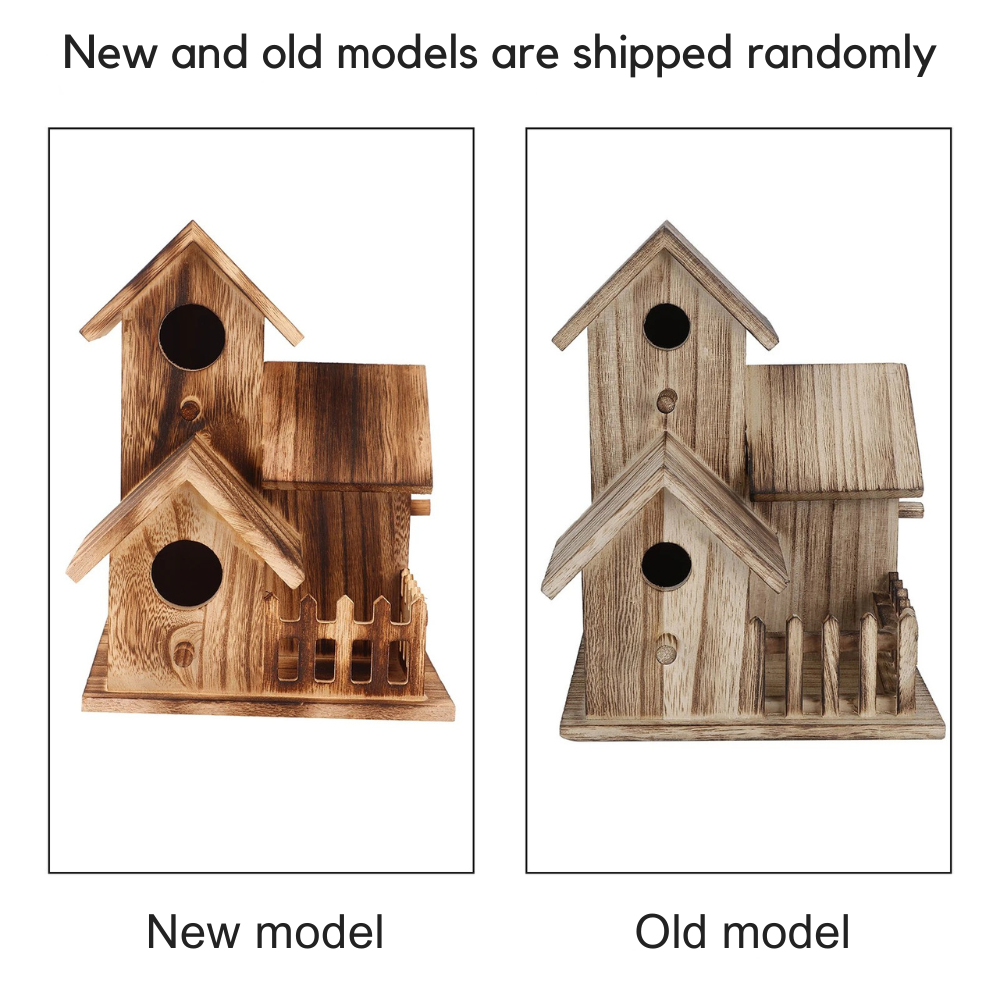 Wooden Birdhouse – Natural Outdoor Shelter