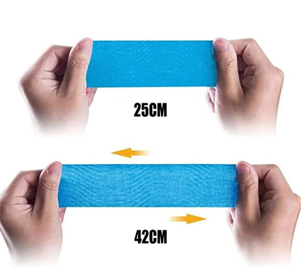 4-Roll Set Waterproof Breathable Latex-Free Athletic Tape with 80 Precut Strips