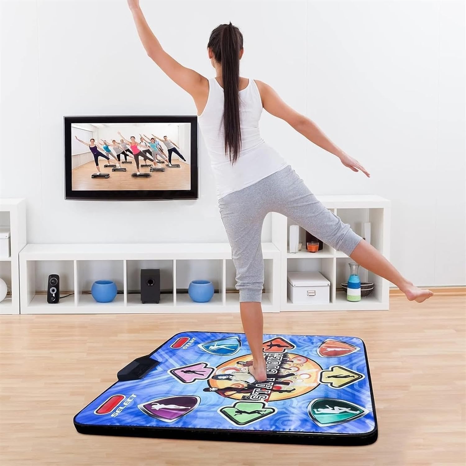 Wireless Induction Yoga Dance Mat - USB Wired Dance Mats Non-Slip Dancing Pad Foot Print
